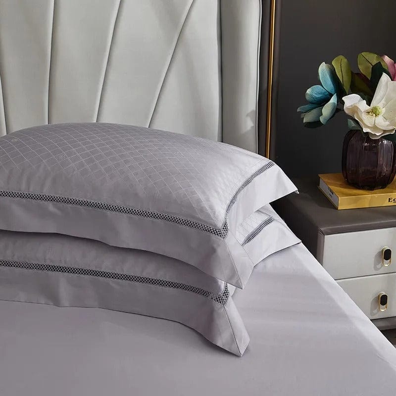 Elegance Silver – Luxury Egyptian Cotton Duvet Cover Set