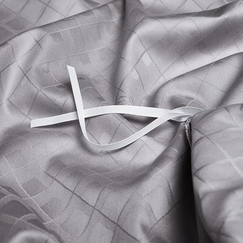 Elegance Silver – Luxury Egyptian Cotton Duvet Cover Set