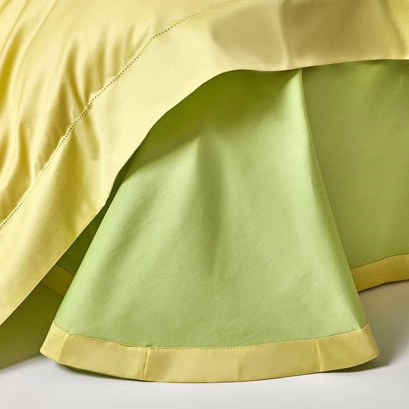 Dream Luxe - Egyptian Cotton Duvet Cover Set Yellow/Green
