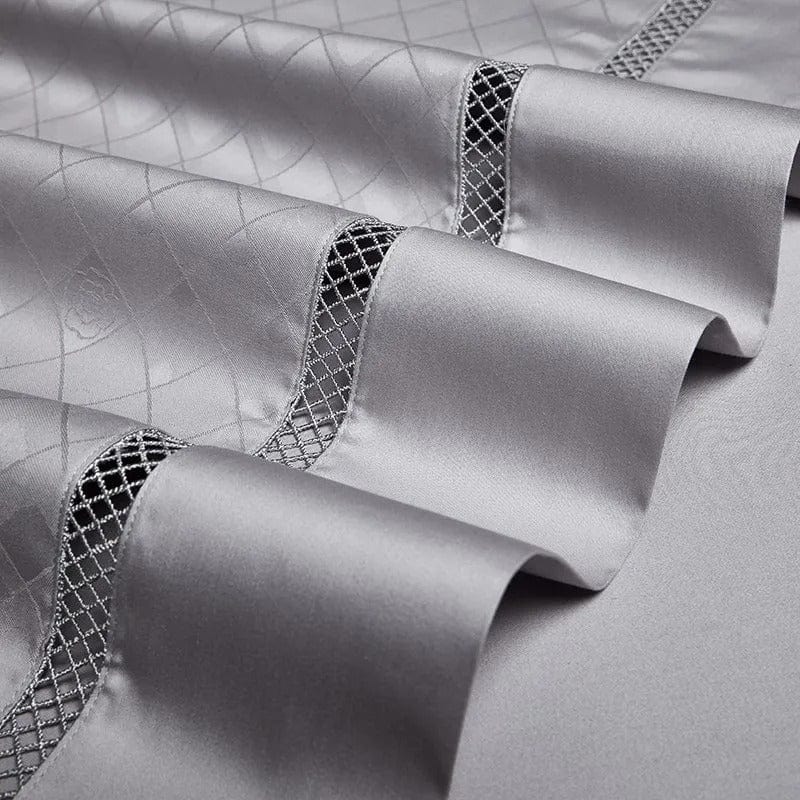 Elegance Silver – Luxury Egyptian Cotton Duvet Cover Set