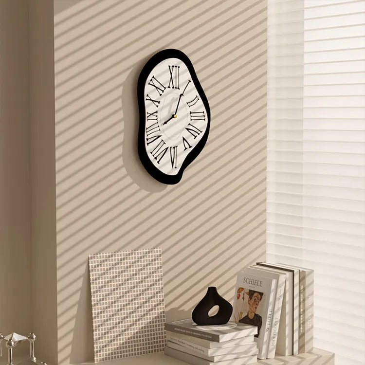 Surreal Black Wall Clock: Artistic & Stylish