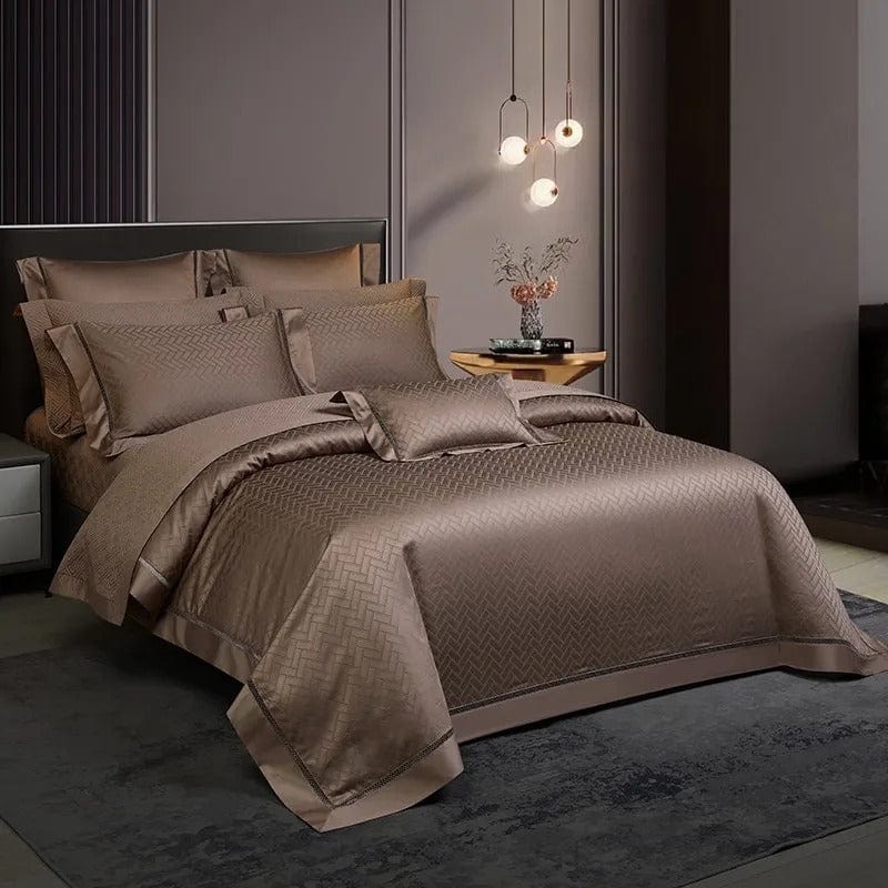 Elegance Brown – Luxury Egyptian Cotton Duvet Cover Set