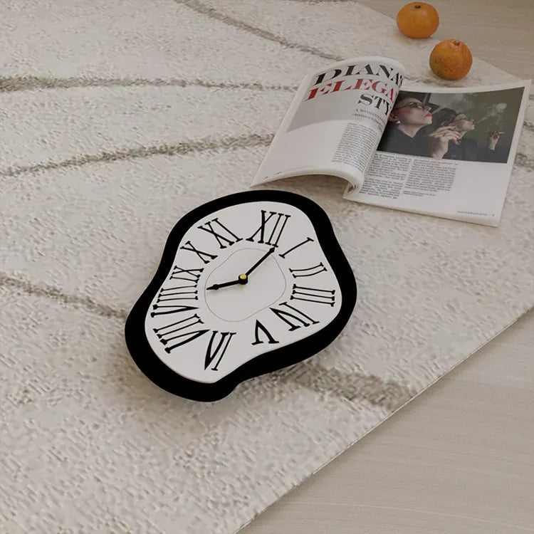 Surreal Black Wall Clock: Artistic & Stylish