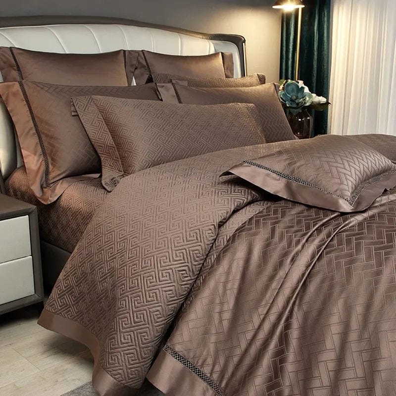 Elegance Brown – Luxury Egyptian Cotton Duvet Cover Set