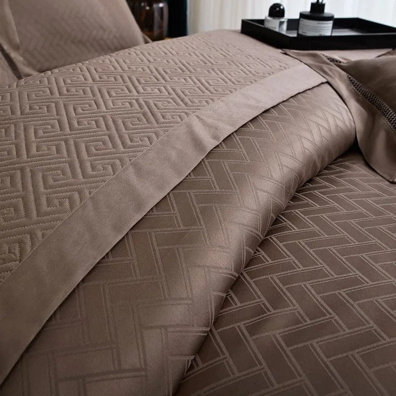 Elegance Brown – Luxury Egyptian Cotton Duvet Cover Set