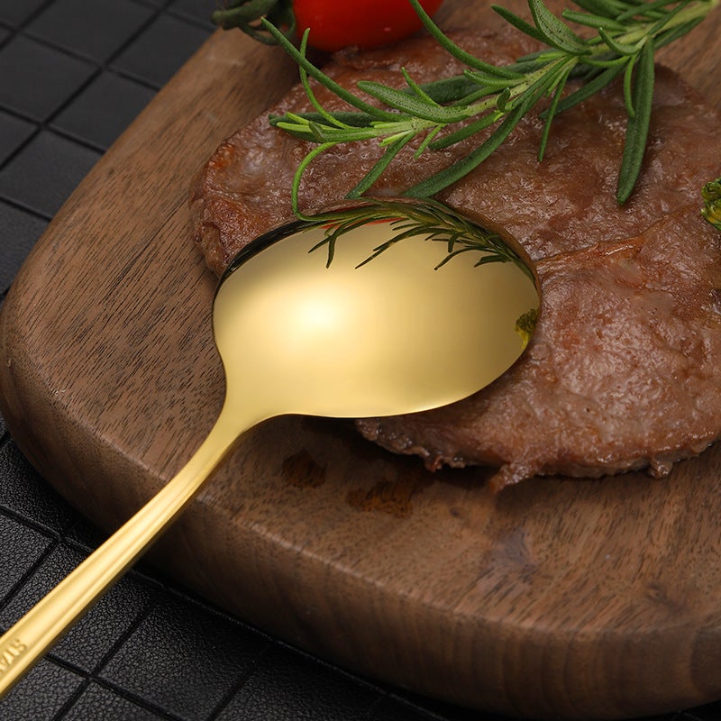 RoyalGlimmer Gold Cutlery Set - Gold Cutlery Set for a Luxurious Table Setting