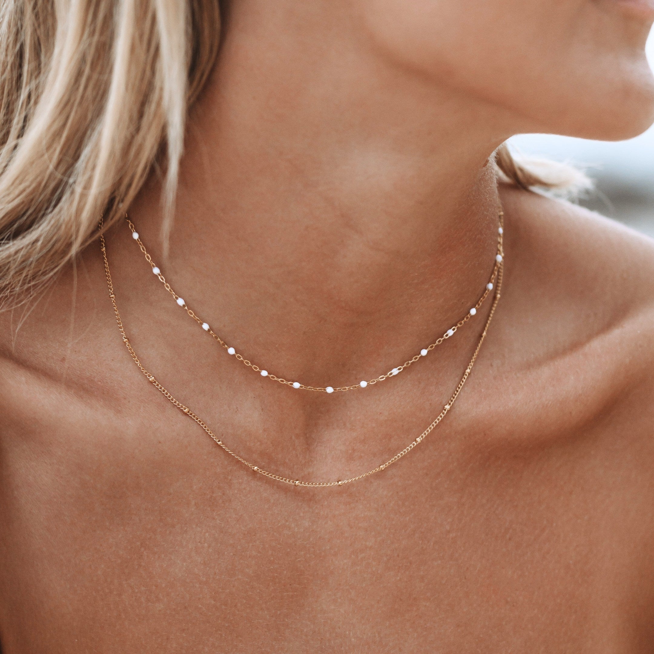 Amara Double Beaded Choker - Elegant and Unique!