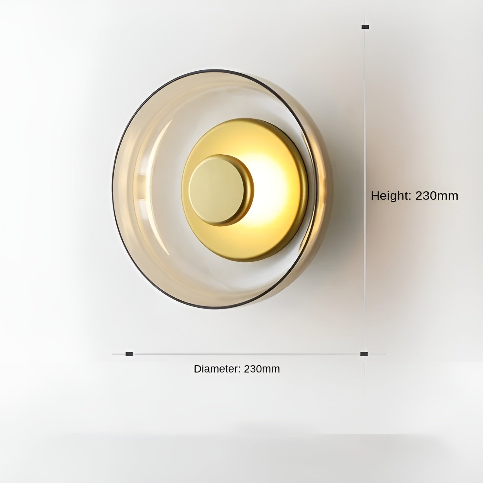 Luxury Nordic Glow - Premium LED Wall Lamp with Glass and Gold Accents