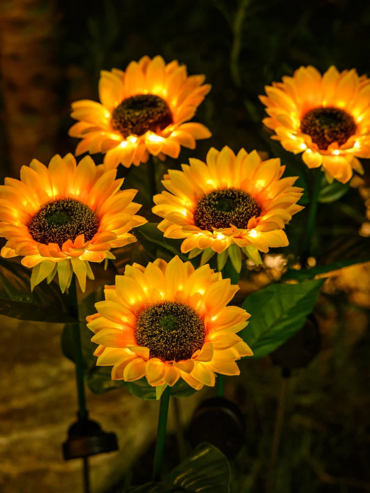 SolarBloom – Realistic Sunflower Garden Lamp for Outdoors