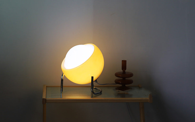 RetroGlow - Scandinavian Glass Table Lamp for Ambiance