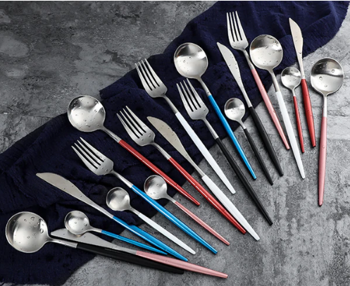 Luxury 24-Piece Gold-Silver Cutlery Set for Stylish Table Settings