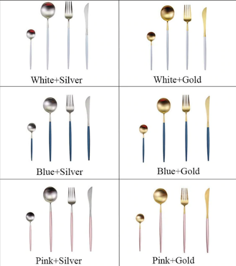 Luxury 24-Piece Gold-Silver Cutlery Set for Stylish Table Settings
