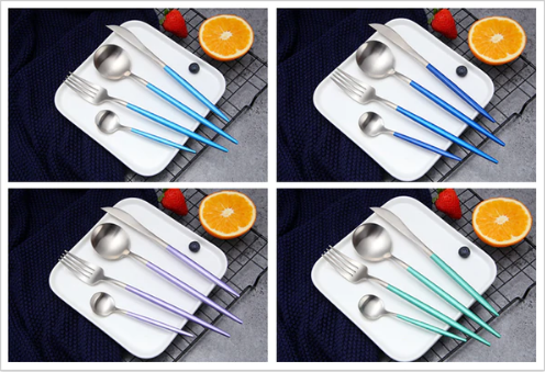 Luxury 24-Piece Gold-Silver Cutlery Set for Stylish Table Settings