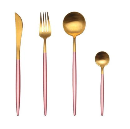 Luxury 24-Piece Gold-Silver Cutlery Set for Stylish Table Settings