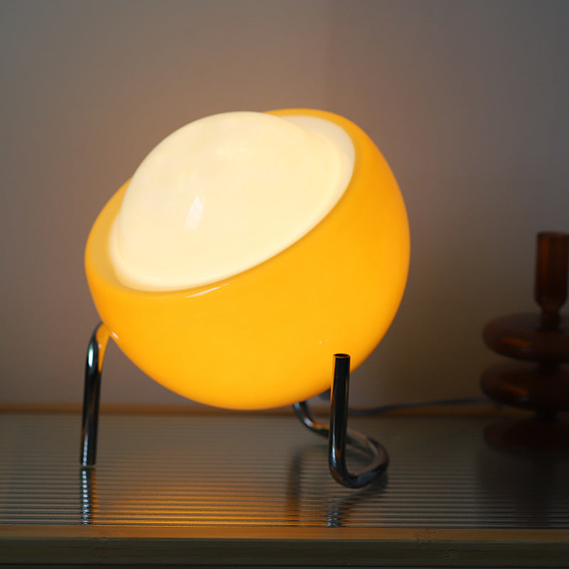RetroGlow - Scandinavian Glass Table Lamp for Ambiance
