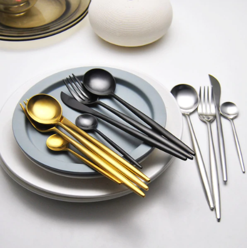 Luxury 24-Piece Gold-Silver Cutlery Set for Stylish Table Settings