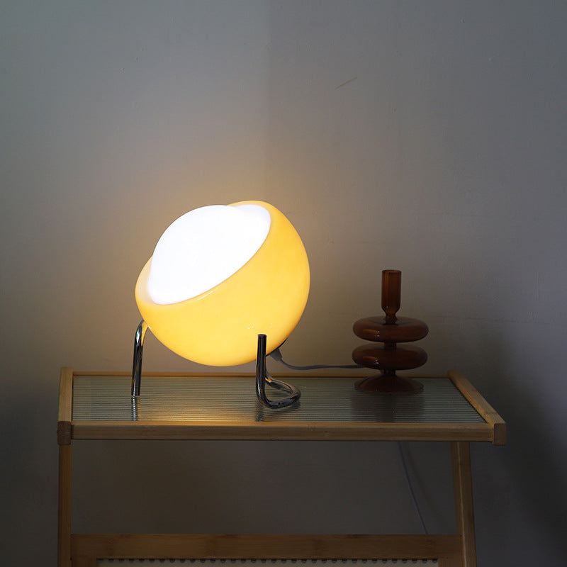 RetroGlow - Scandinavian Glass Table Lamp for Ambiance