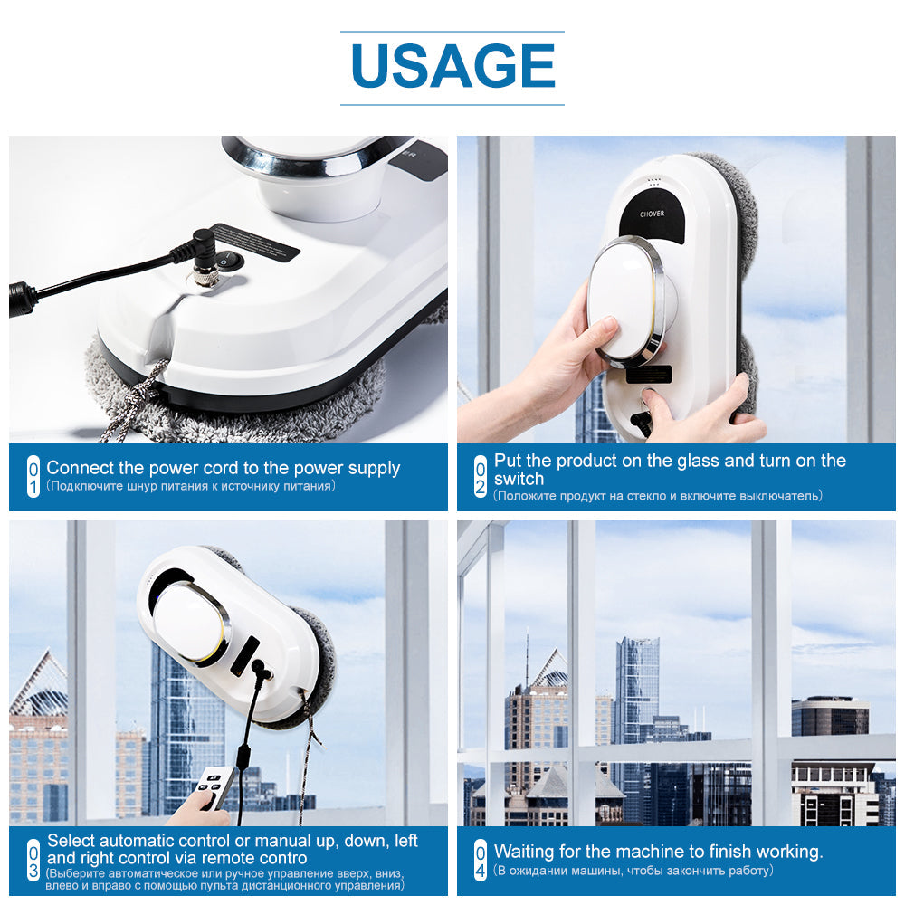 CleanBot – Smart Robot Window Cleaner with Remote Control