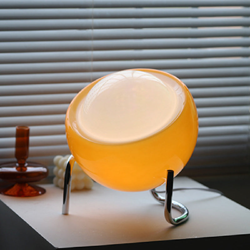 RetroGlow - Scandinavian Glass Table Lamp for Ambiance