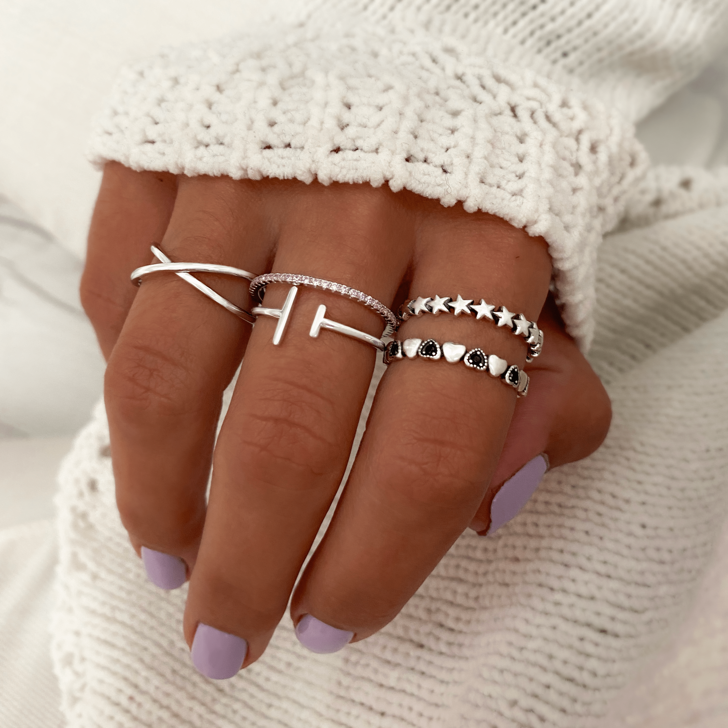 Elegant Double Crossover Ring - Calindra