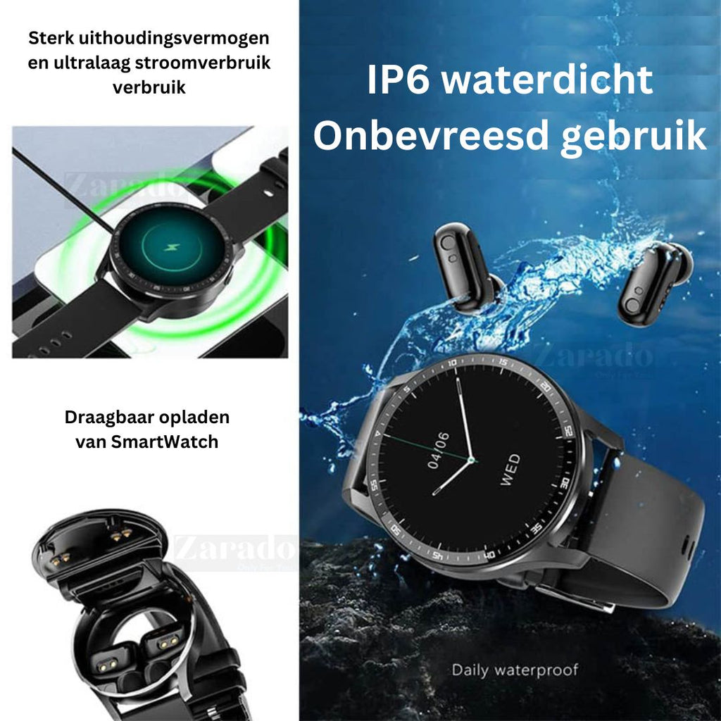 SmartLink Watch – Stylish Smartwatch with Earbuds