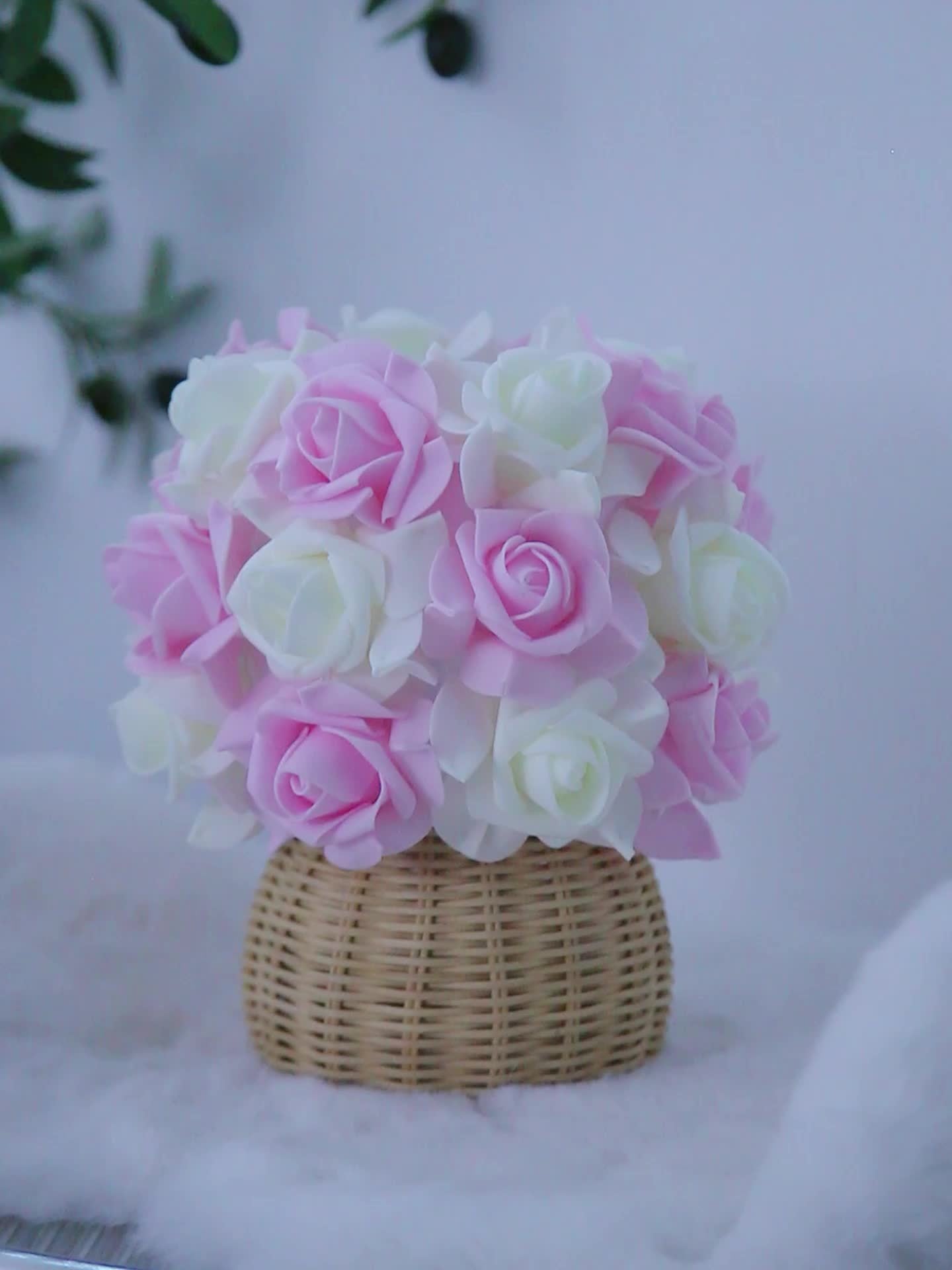 FloraGlow - Luxury Art Deco Rose USB Table Lamp