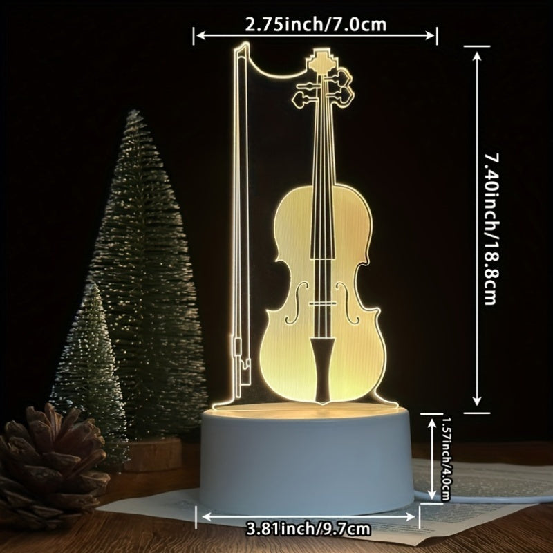 MelodyGlow Lamp - 3D Cello LED Table Lamp