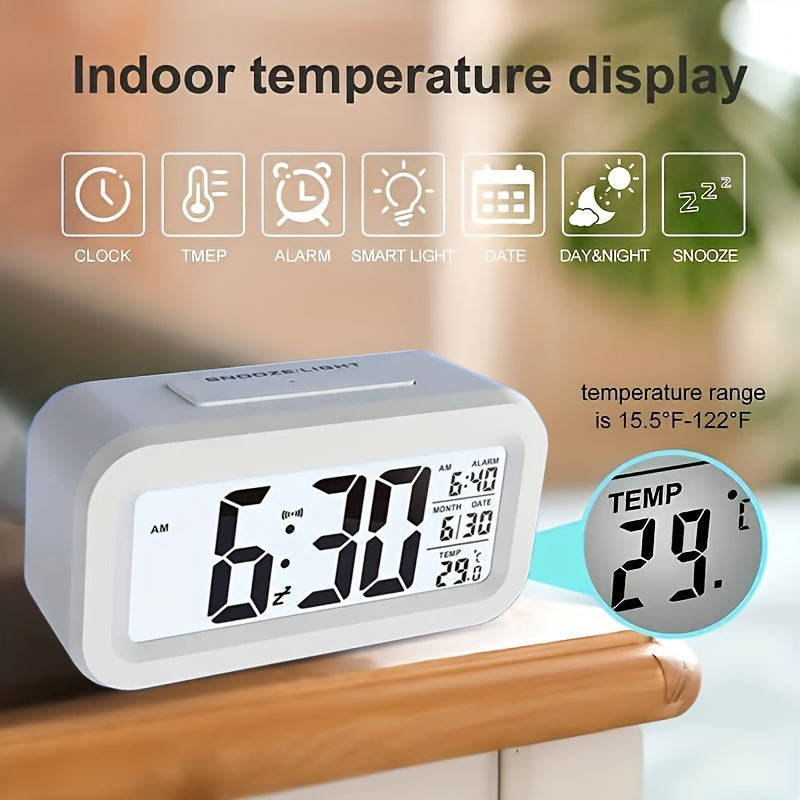 SmartGlow Clock - Stylish Digital Alarm Clock with Nightlight