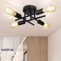 SatelliteLight - Modern Industrial Black Iron Ceiling Lamp