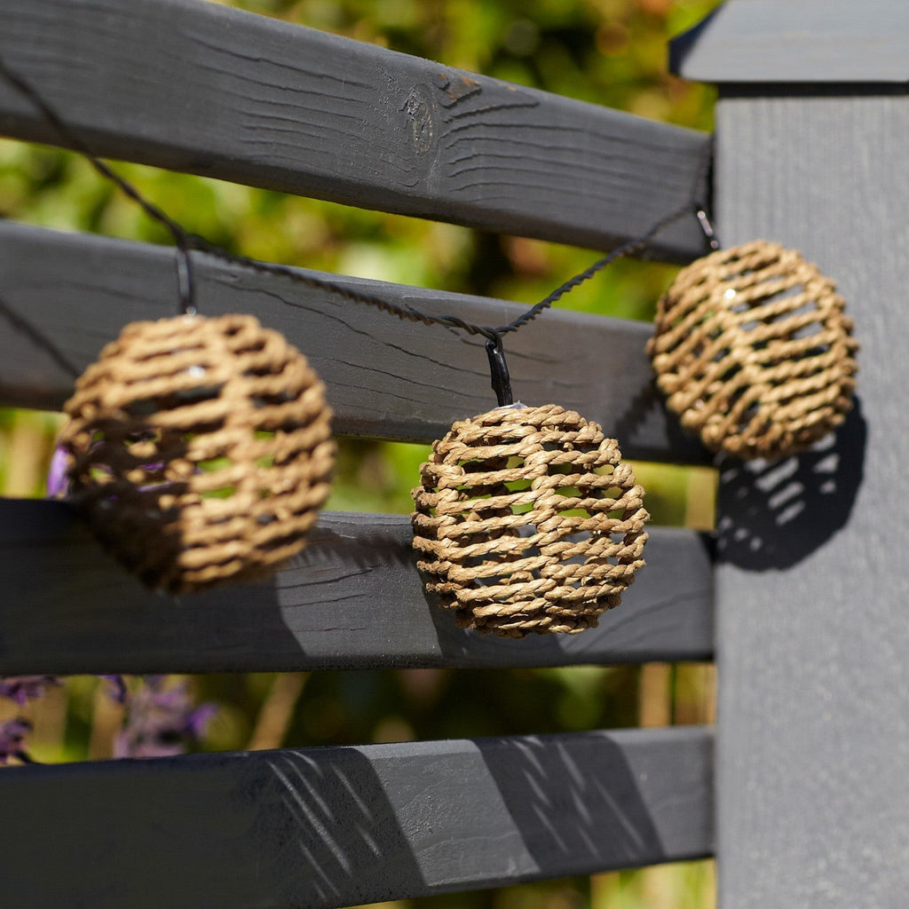 SolarGlow – Rattan String Lights with Magical Illumination