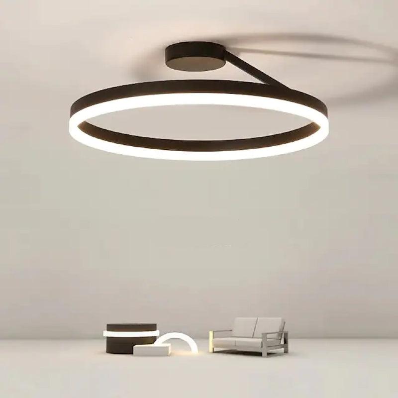 RadiantGlimmer Ceiling Lamp - Luxurious Golden LED Lighting with Metal Accents