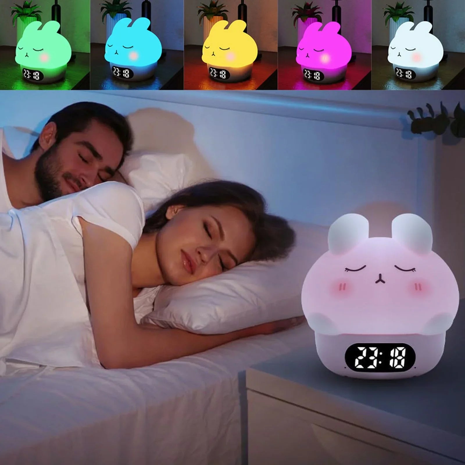 GlowTime Alarm Clock - Compact USB Rechargeable Travel Alarm