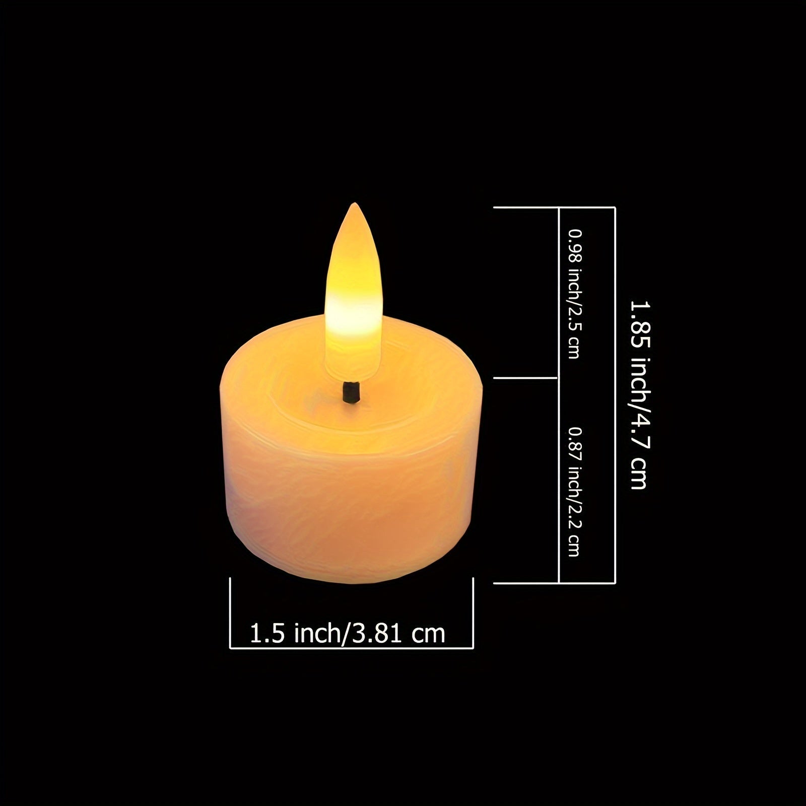 GlowFlicker – Set of 6 LED Tea Lights with Remote Control
