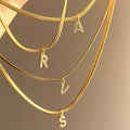 Stylish Gold Initial Necklace - Ella