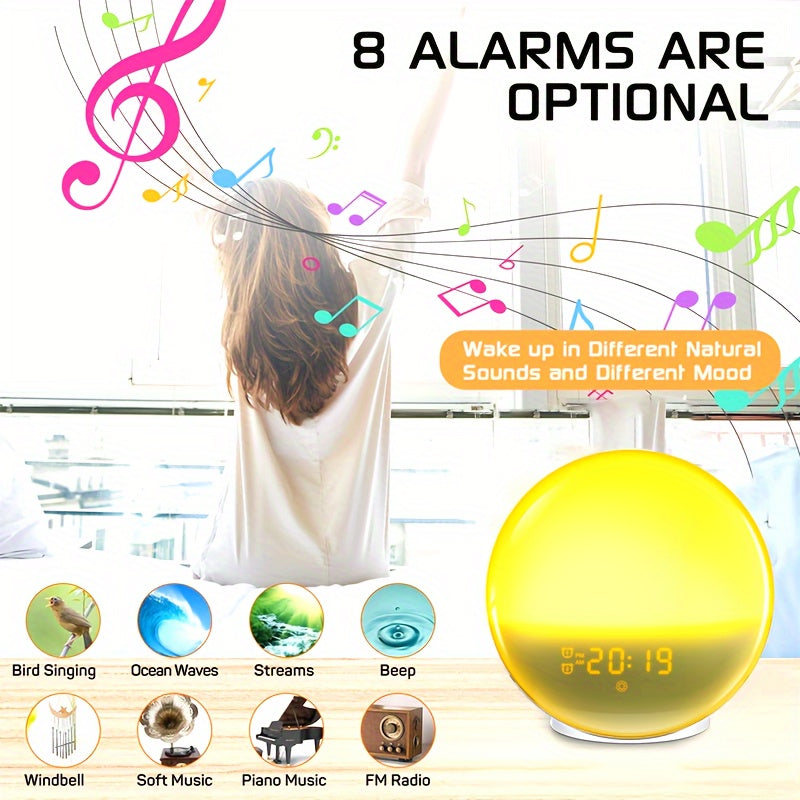 AlarmGlow – Smart Sunrise Alarm Clock with Dual Alarm