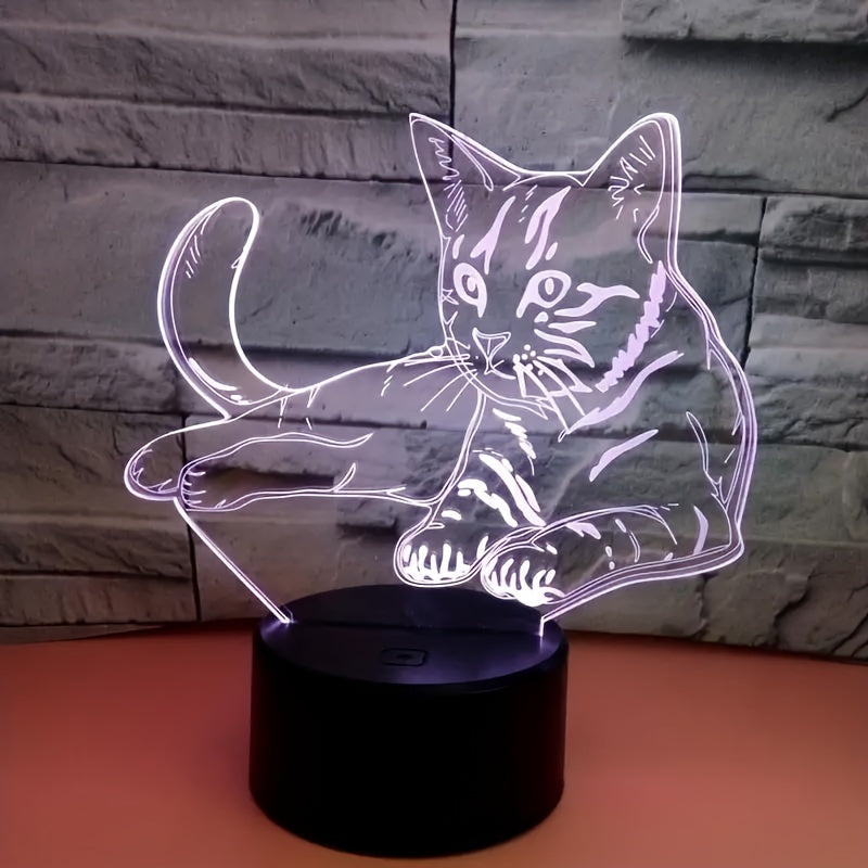 CatGlow - 3D Cat Night Light with 7 Colors