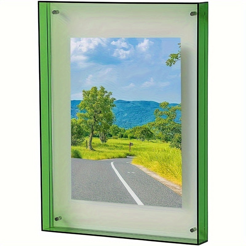 AcrylicFrame – Modern Vertical Photo Frame for Table and Wall