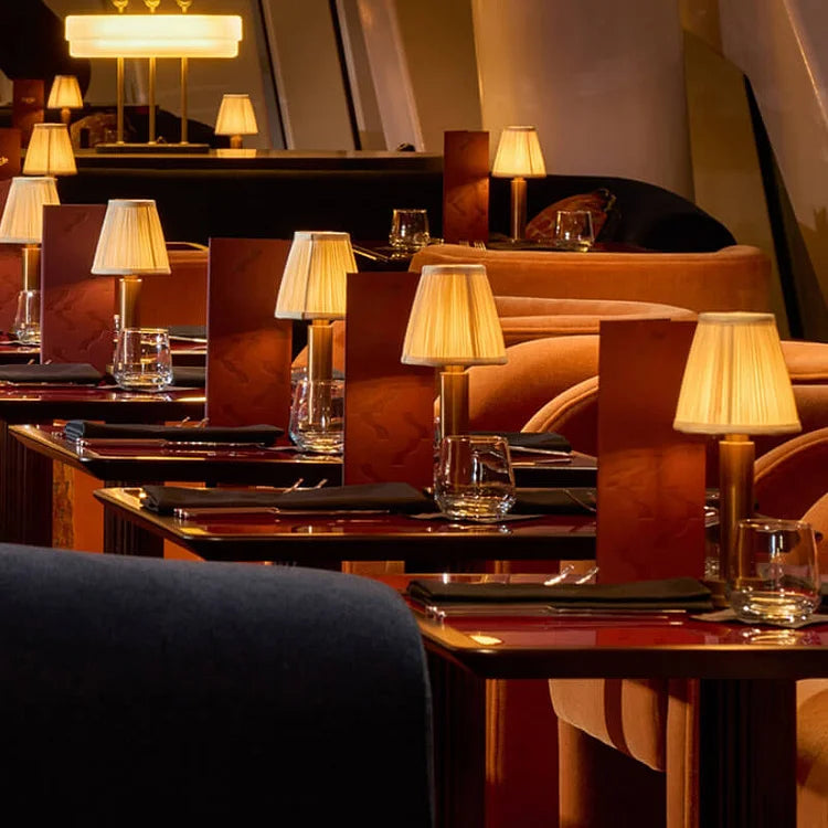 LuxeSilk Wireless Table Lamp - Elegant Cordless Table Lamp for Atmospheric Spaces