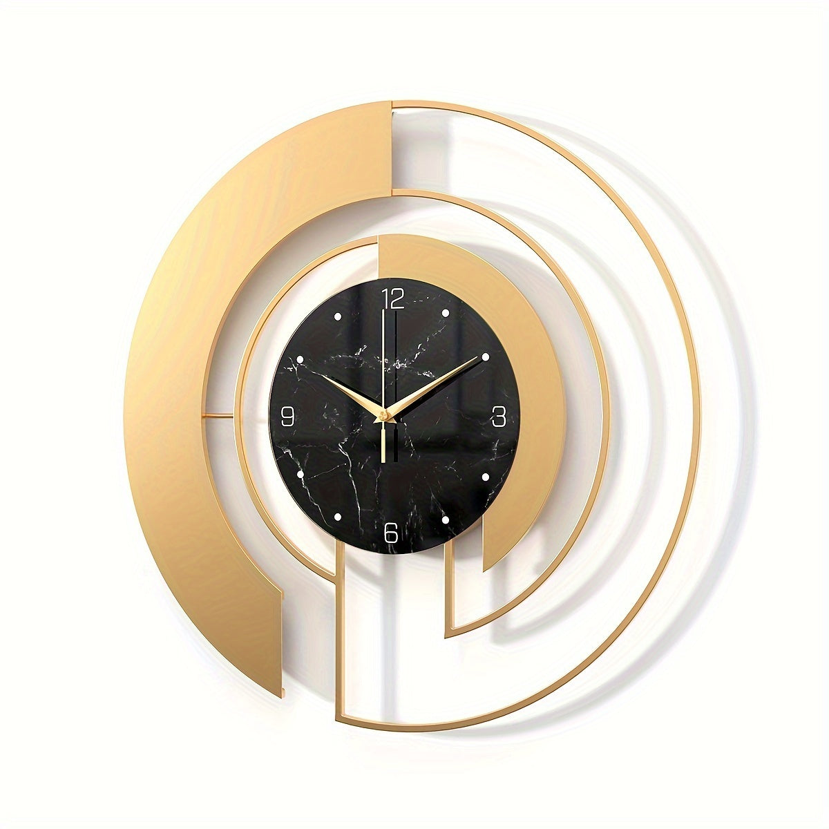 GeoGold Clock - Luxury Geometric Wall Clock in Gold