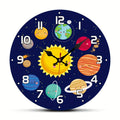 CosmicTime Clock – Rustic Solar System Wall Clock