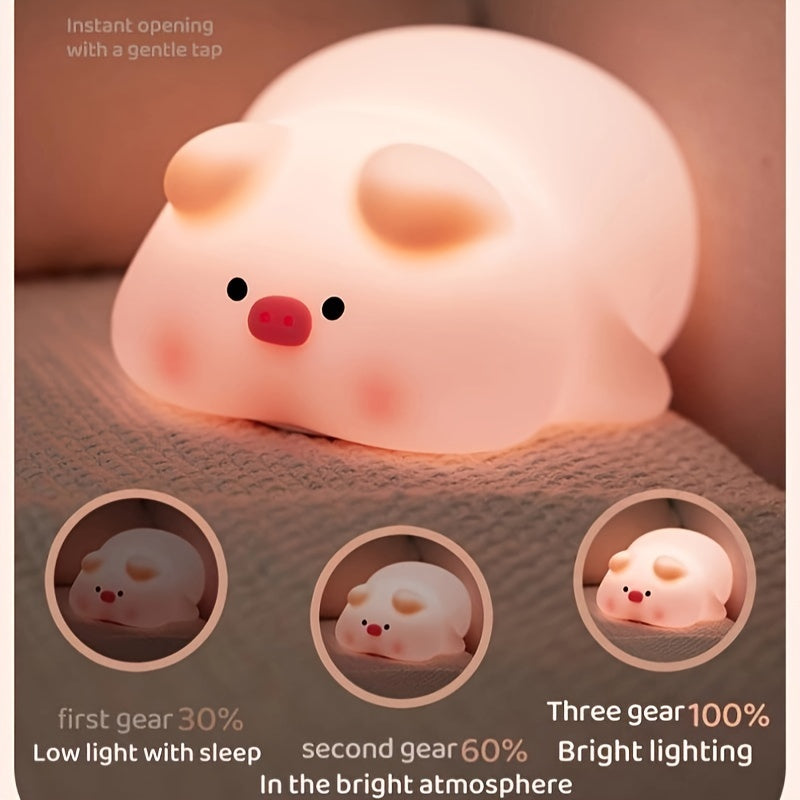 PiggyGlow – Adorable Pink LED Night Light for Kids