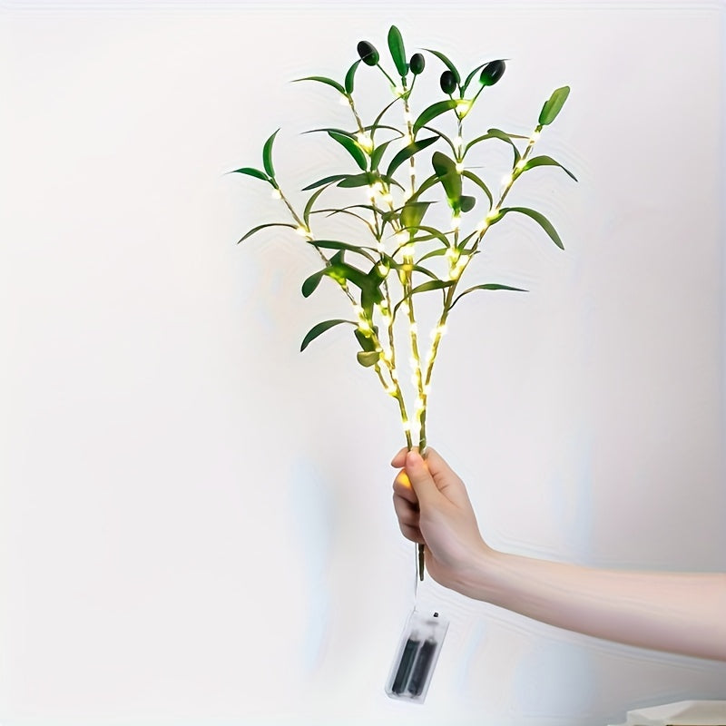 LumiTak – Elegant Olive Branch LED Table Lamp