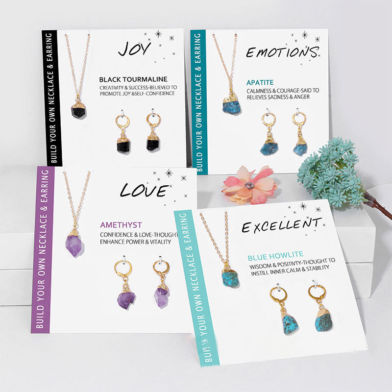 Alluring Crystal Jewelry Set with Necklace and Earrings - Elara