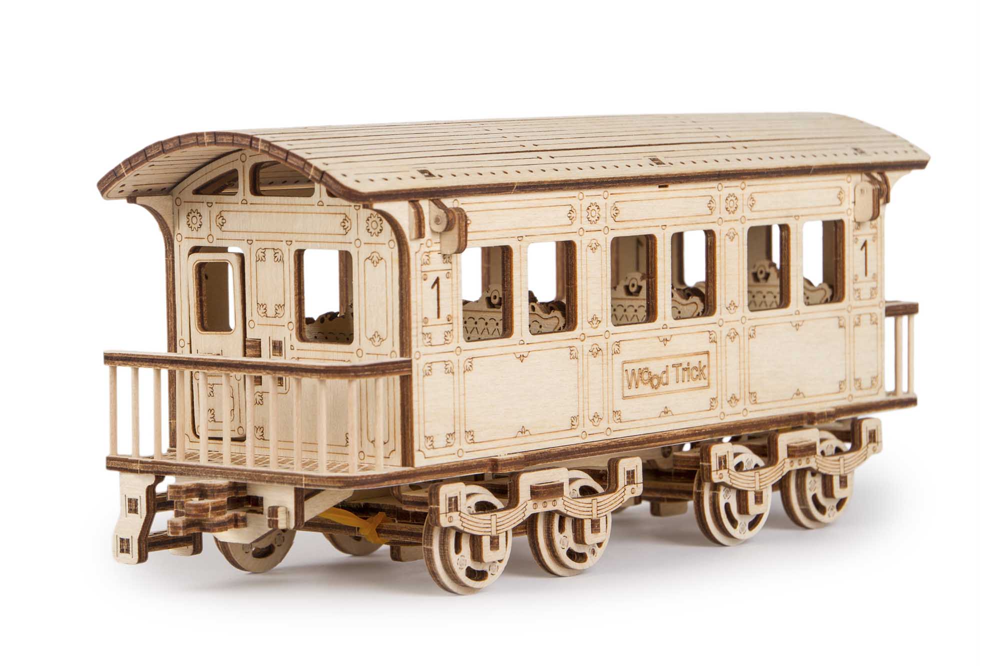 TrainCraft 3D Puzzle - Historical Locomotive with Wagon