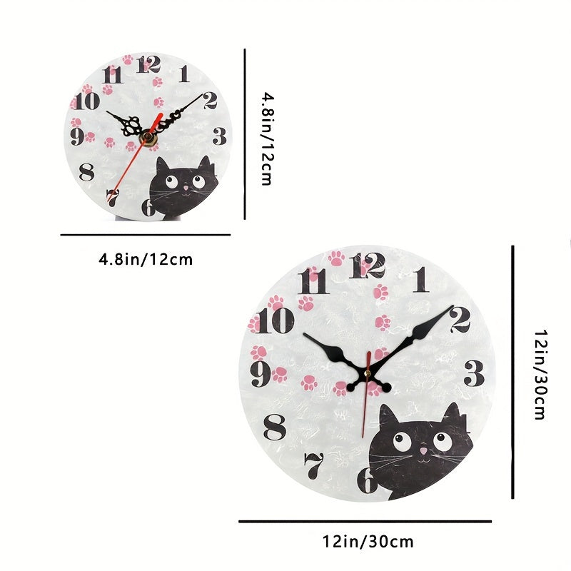 PurrTime Clock – Stylish Silent Cat for Wall