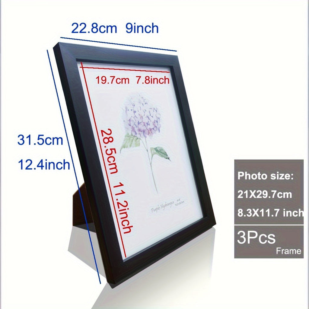 Timeless Memories - Set of 3 Wooden Photo Frames