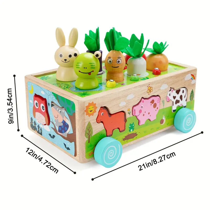 Multifunctional Wooden Play Cube - For Educational Adventures