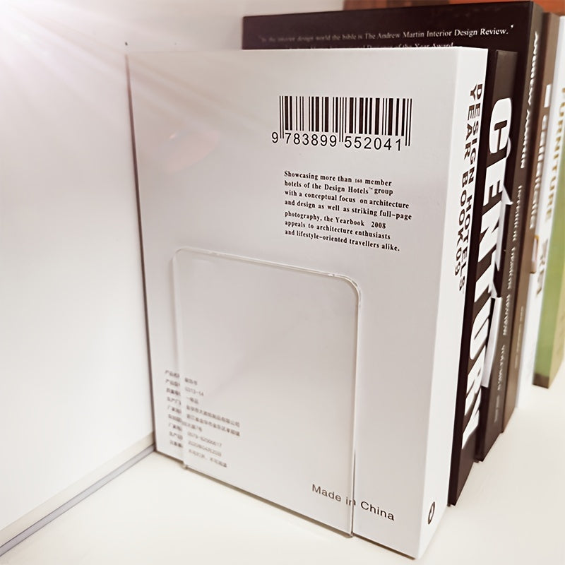 ClearView - Elegant L-Shaped Acrylic Book Stand