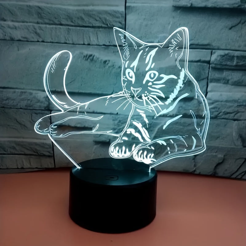 CatGlow - 3D Cat Night Light with 7 Colors