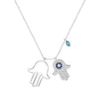 Elegant Necklace with Fatima's Hand and Protective Evil Eye - Yasmin